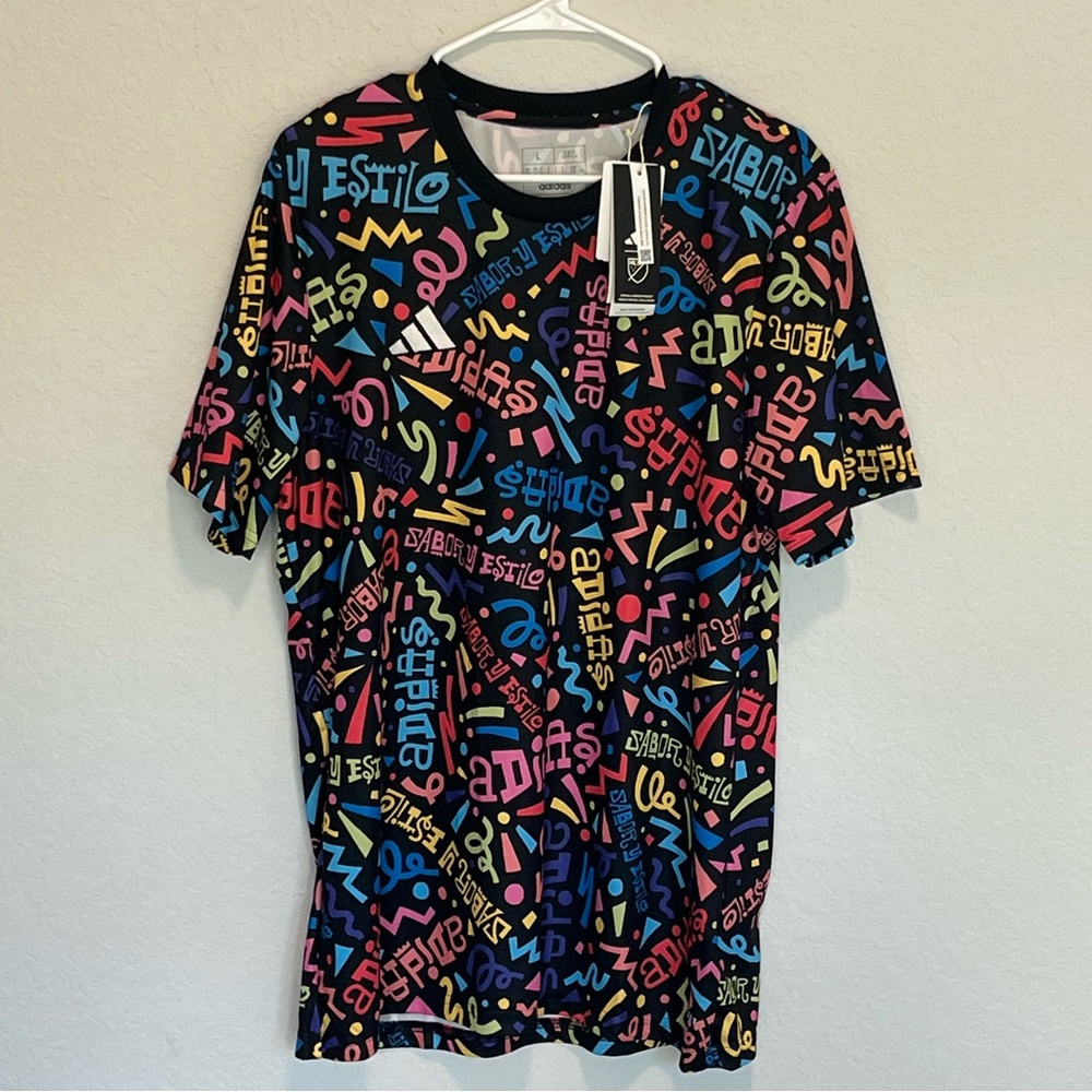 Adidas MLS Pre-Match Hispanic Heritage Jersey Men’s Multicolor NWT Size Medium